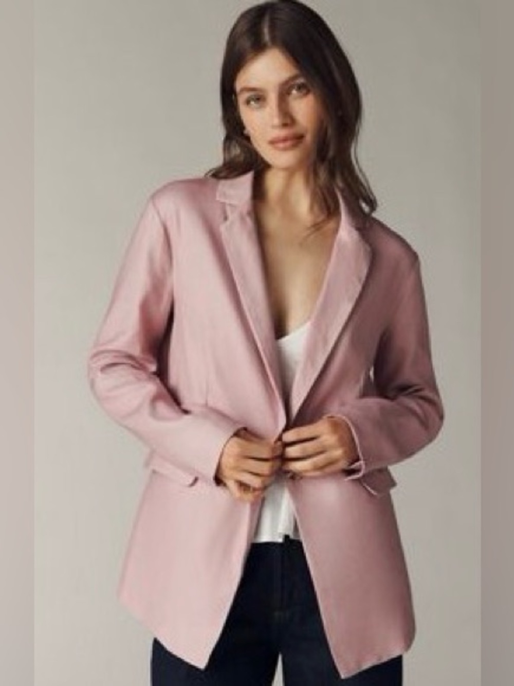 NWT Maeve Pink/Rose Tessie Linen Stretch Blazer Anthropologie XS